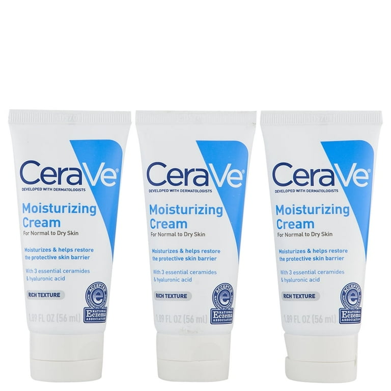 CeraVe Moisturizing Cream 3 Ct 1.89 oz - Walmart.com