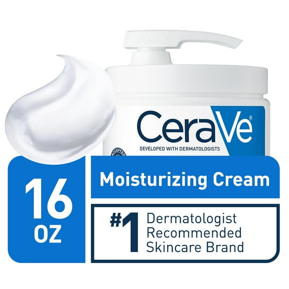 CeraVe Moisturizing Cream with Pump, Body Cream for Dry Skin, 16 oz.