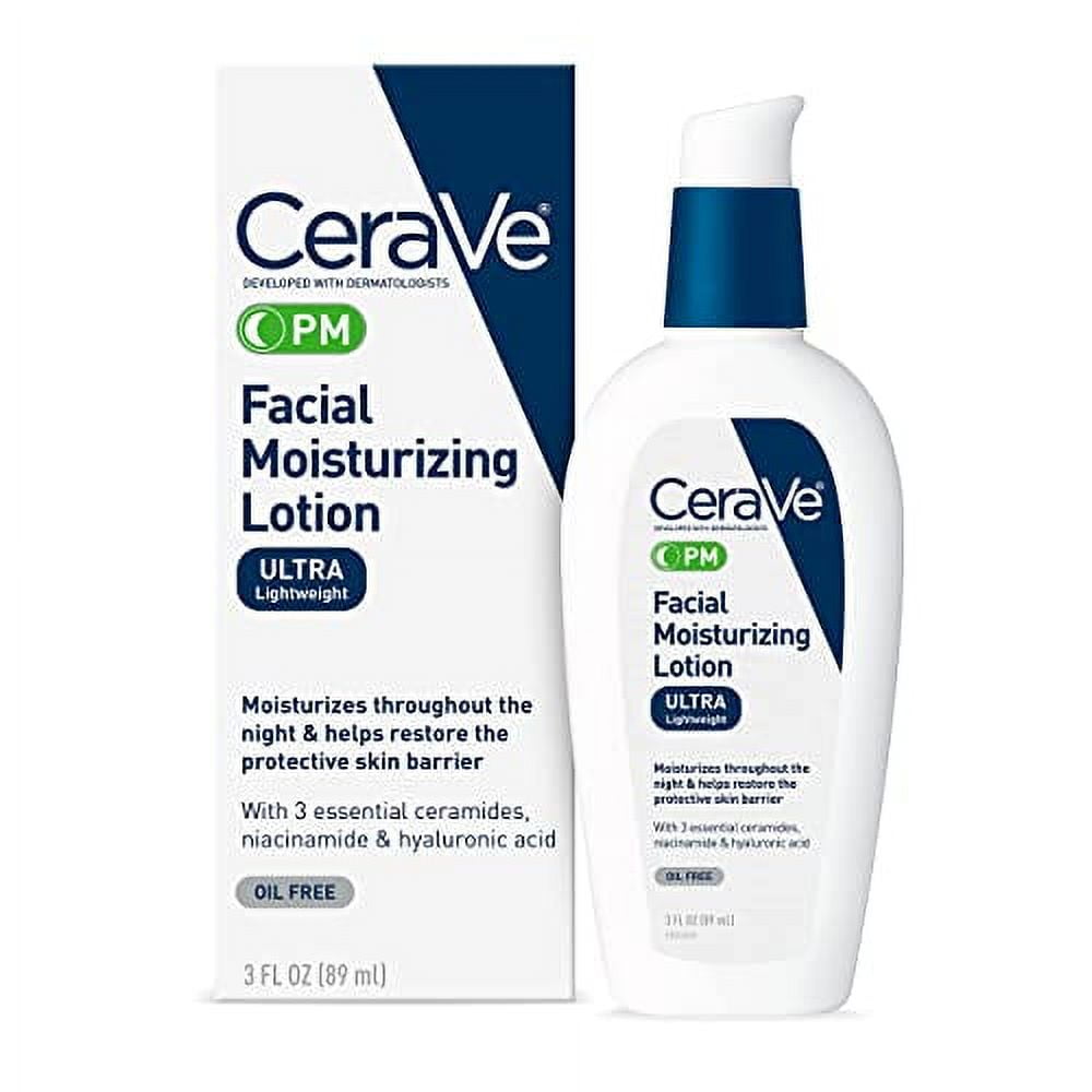CeraVe PM Facial Moisturizing Lotion Night Cream with Hyaluronic Acid