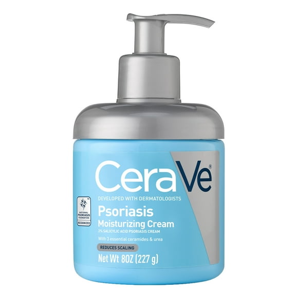 CeraVe Psoriasis Moisturizing Cream & Body Lotion with Salicylic Acid & Urea for Psoriatic & Dry Skin, 8 oz