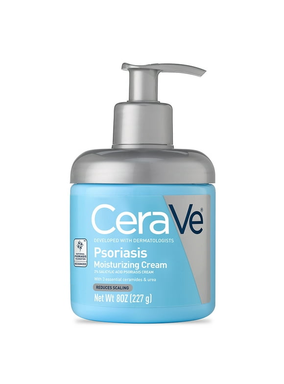 CeraVe Psoriasis Moisturizing Cream & Body Lotion with Salicylic Acid & Urea for Psoriatic & Dry Skin, 8 oz