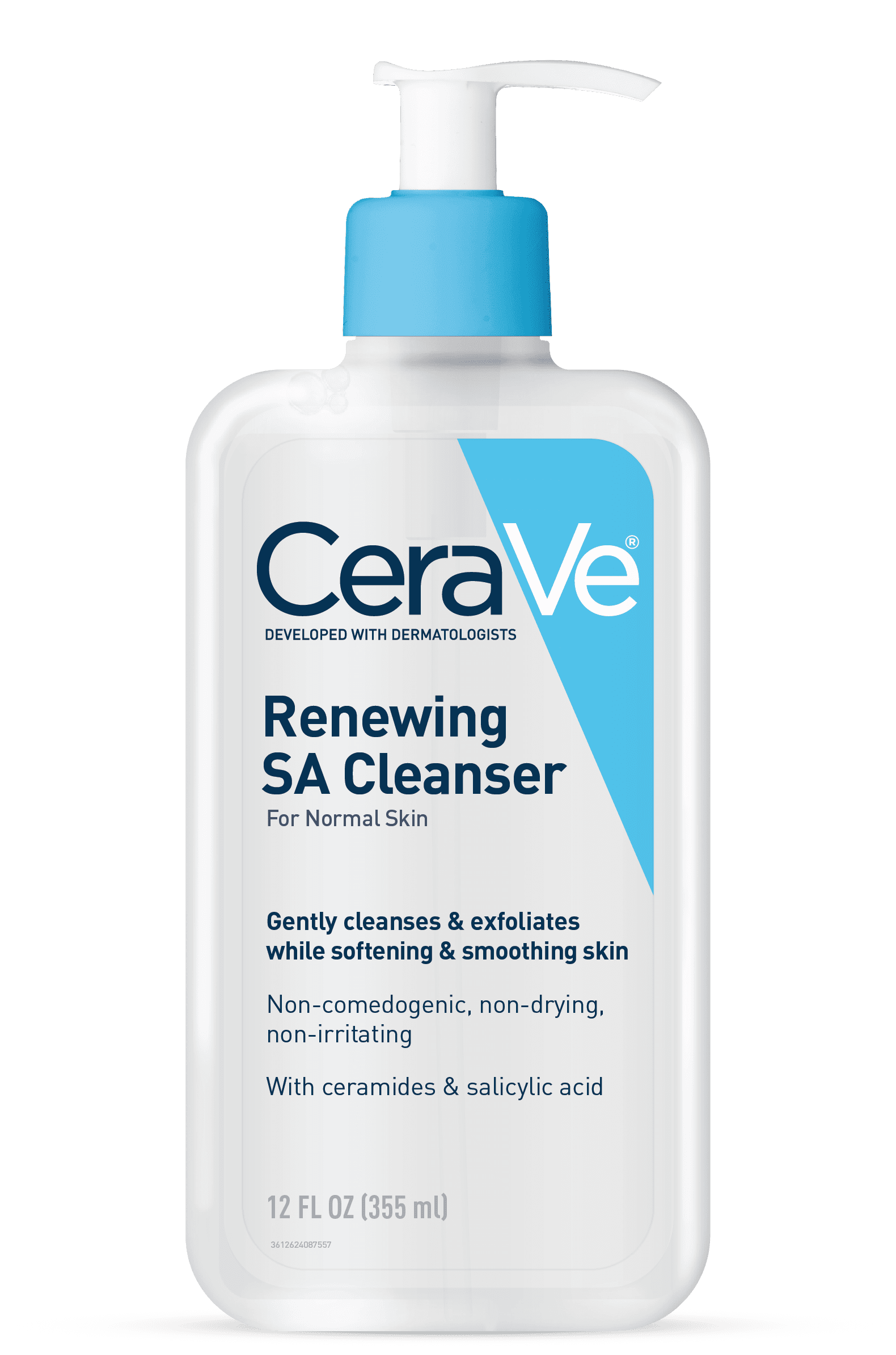 CeraVe Renewing SA Cleanser, Exfoliating Face Wash with Salicylic Acid for Rough Bumpy Skin 12