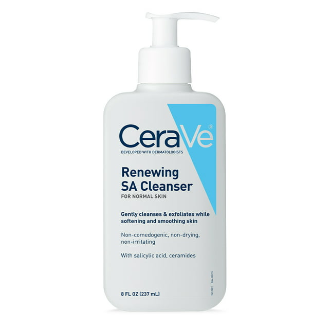 CeraVe Renewing SA Face Cleanser for Normal Skin, 8 oz.