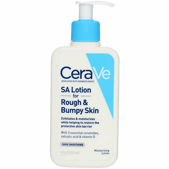 CeraVe SA Moisturizing Lotion For Rough & Bumpy Skin w/ Vit D, 8oz, 3-Pack