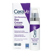CeraVe Skin Renewing Anti-Aging Face Cream with Retinol & Broad Spectrum Sunscreen, Fragrance Free, SPF 30, 1.7 fl oz