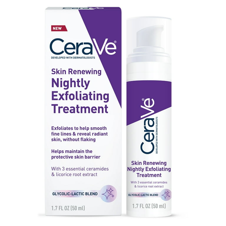 CeraVe Anti-Aging Face Serum, Skin Renewing Nightly Exfoliating 