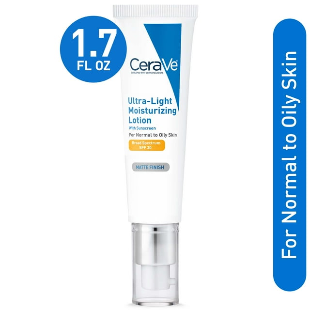 CeraVe UltraLight Moisturizing Face Lotion with SPF 30 for Normal to