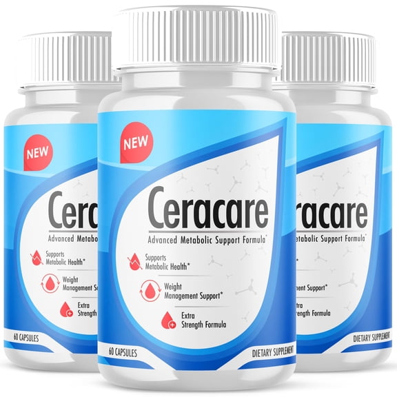 Ceracare - Advanced Blood Sugar Support Formula - Pills for Healthy Blood Sugar Levels - Promotes Better Blood Circulation and Healthy Glucose Metabolism - 180 Capsules (3 Pack)