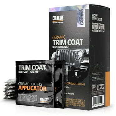 Cerakote Ceramic Trim Coat, Plastic Trim Restorer for Cars - Maximum Strength - 8 Pack