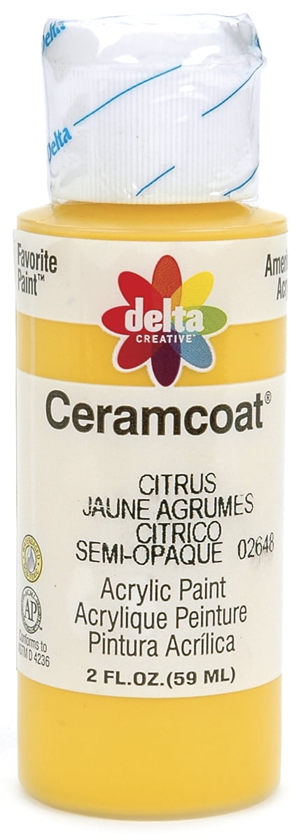 Delta Ceramcoat Acrylic Paint - Opaque Yellow, 2 fl oz - Gerbes
