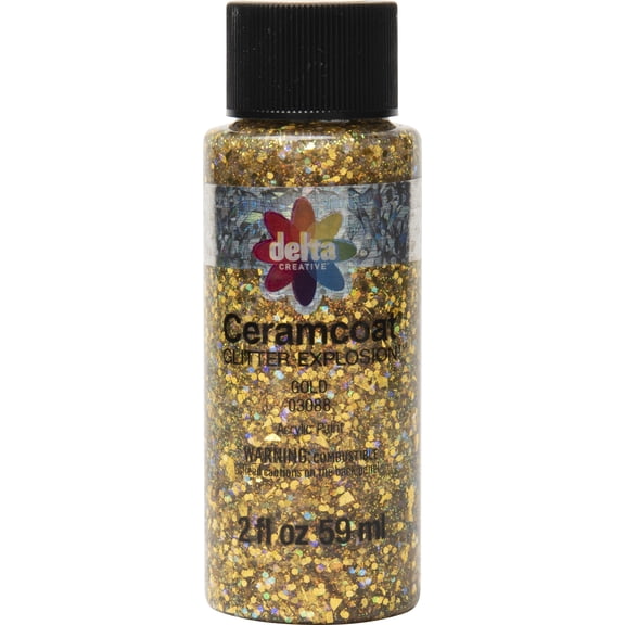 Ceramcoat Glitter Explosion 2oz-Gold
