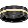 thumbnail image 1 of Ceramic/14K Ceramic Flat Black With 14K Inlay 8mm Polished Band (Size 10.5) Made In China cer37-10.5, 1 of 5