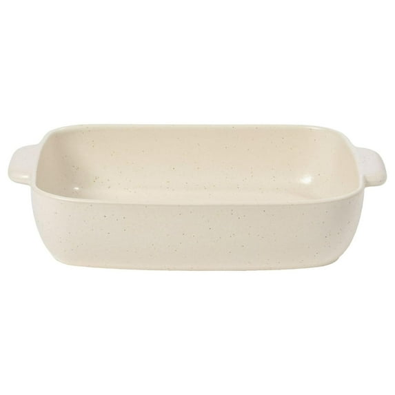 Ceramic 16" x 10.5" Rectangular Baker - Pacifica Collection, Vanilla | Oven & Dishwasher Safe Bakeware | Food Safe Glazing | Restaurant Quality Dinnerware