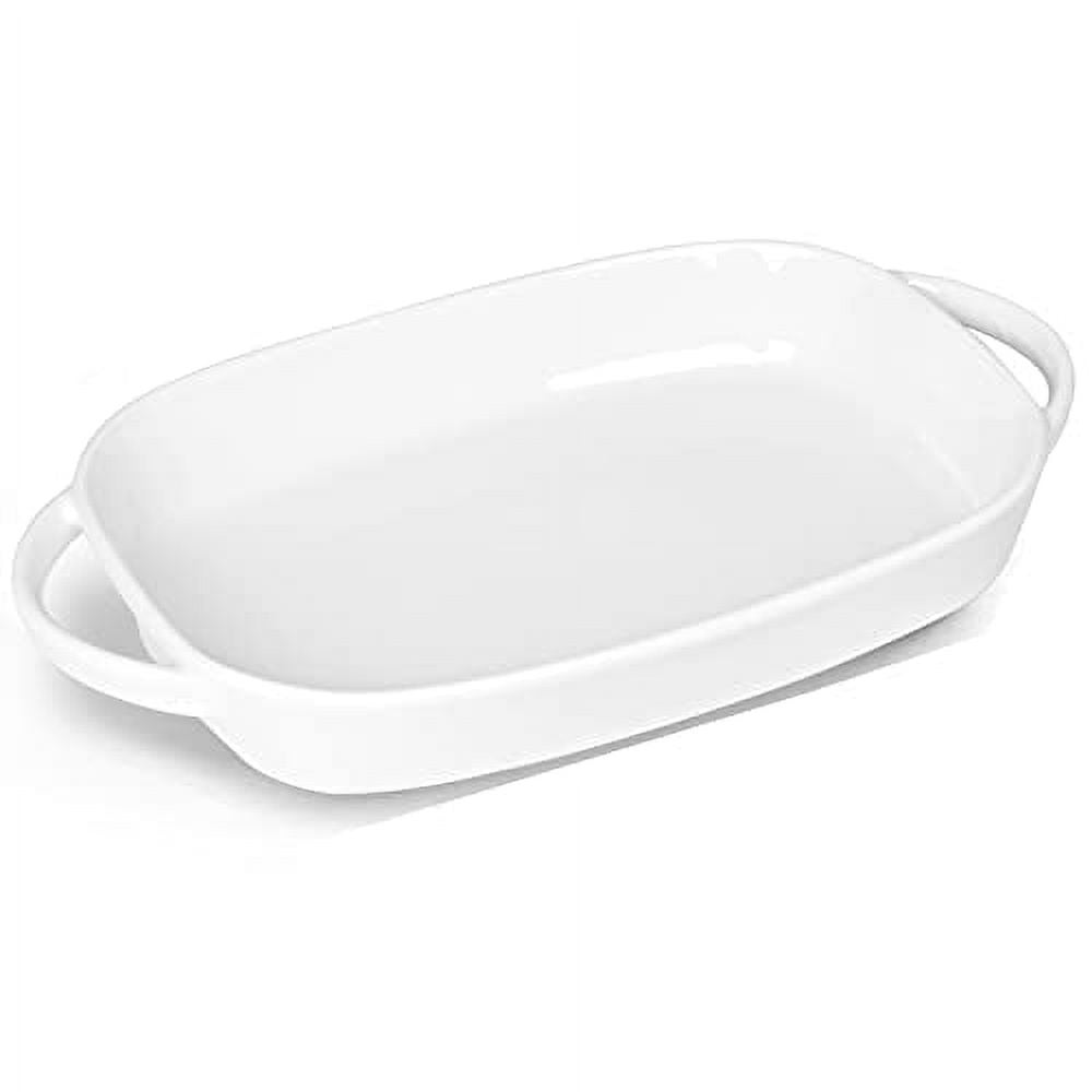 Ceramic 2.6 Quart Baking Dish Set of 1 9.3 x 13 White 1 Piece Assortment