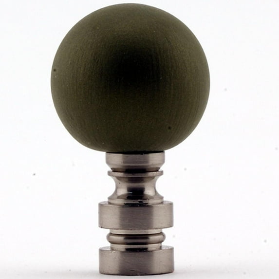 Ceramic 35mm Tarragon Ball Nickel Base Finial 1.4"h
