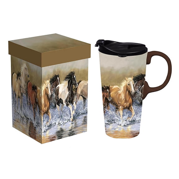 Ceramic Perfect Travel Cup, 17oz, w/ Gift Box, Splashdown