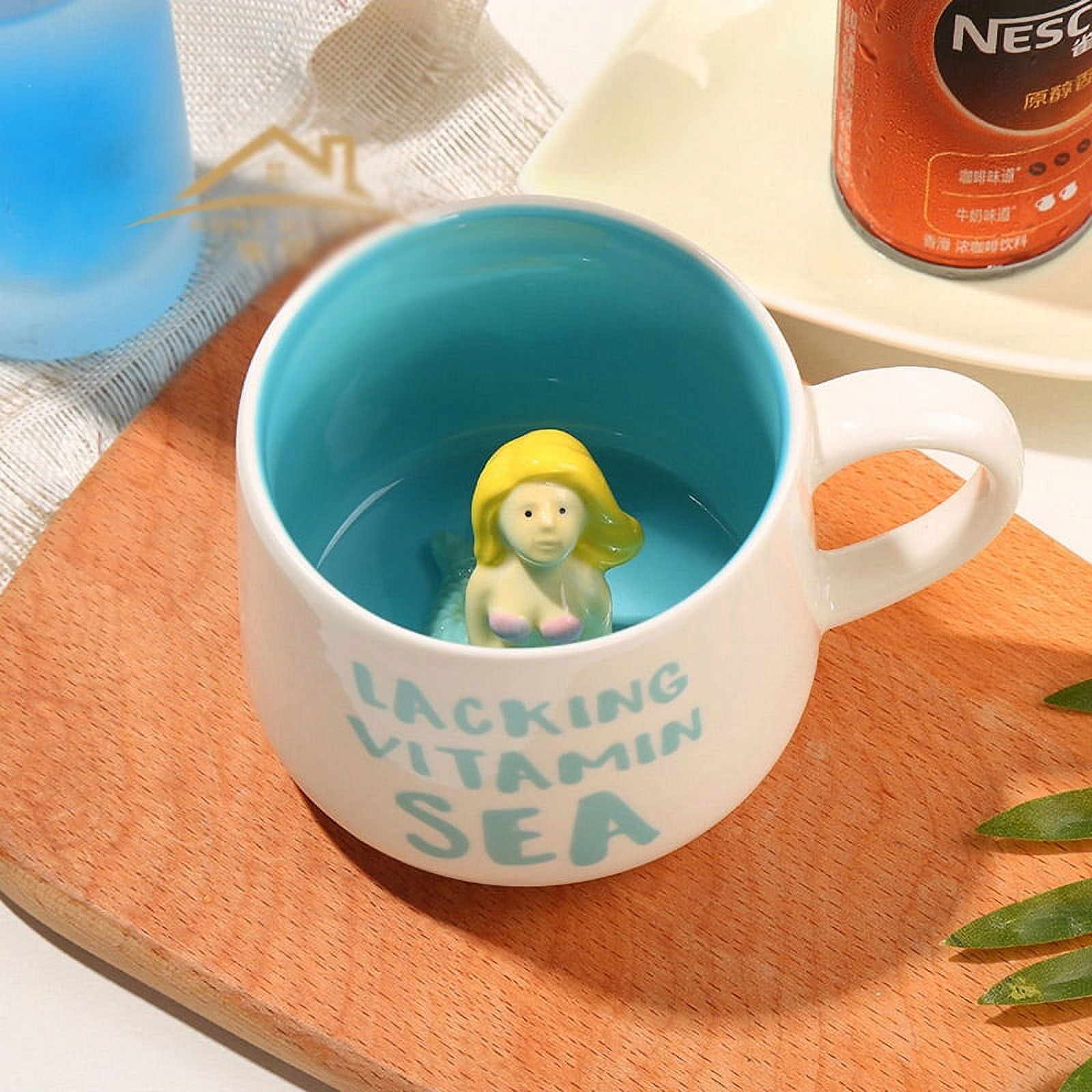 Ceramic 3D Coffee Mug Cute Novelty Mug Cup Tea Cup 350ml,Figural Animal  inside Great Surprise Gift for Birthday, Housewarming, Room Decor, Bar,  Holiday Party,Christmas 