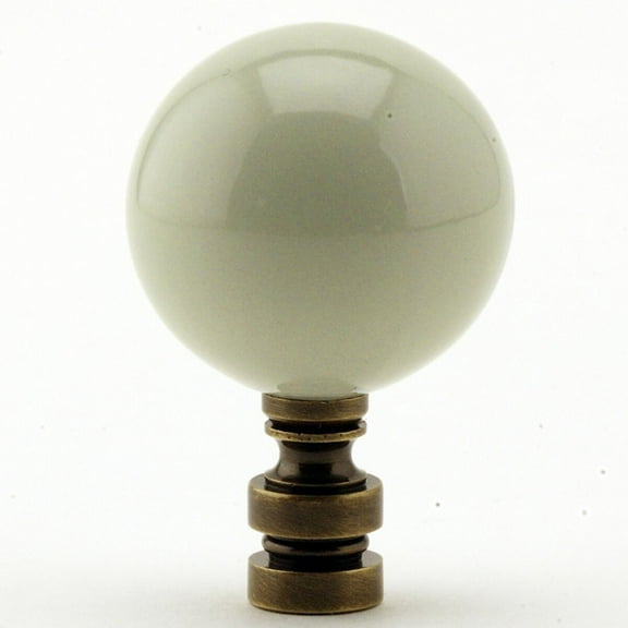 Ceramic  40mm Sage Green Ball Antique Base Finial 2.25"h
