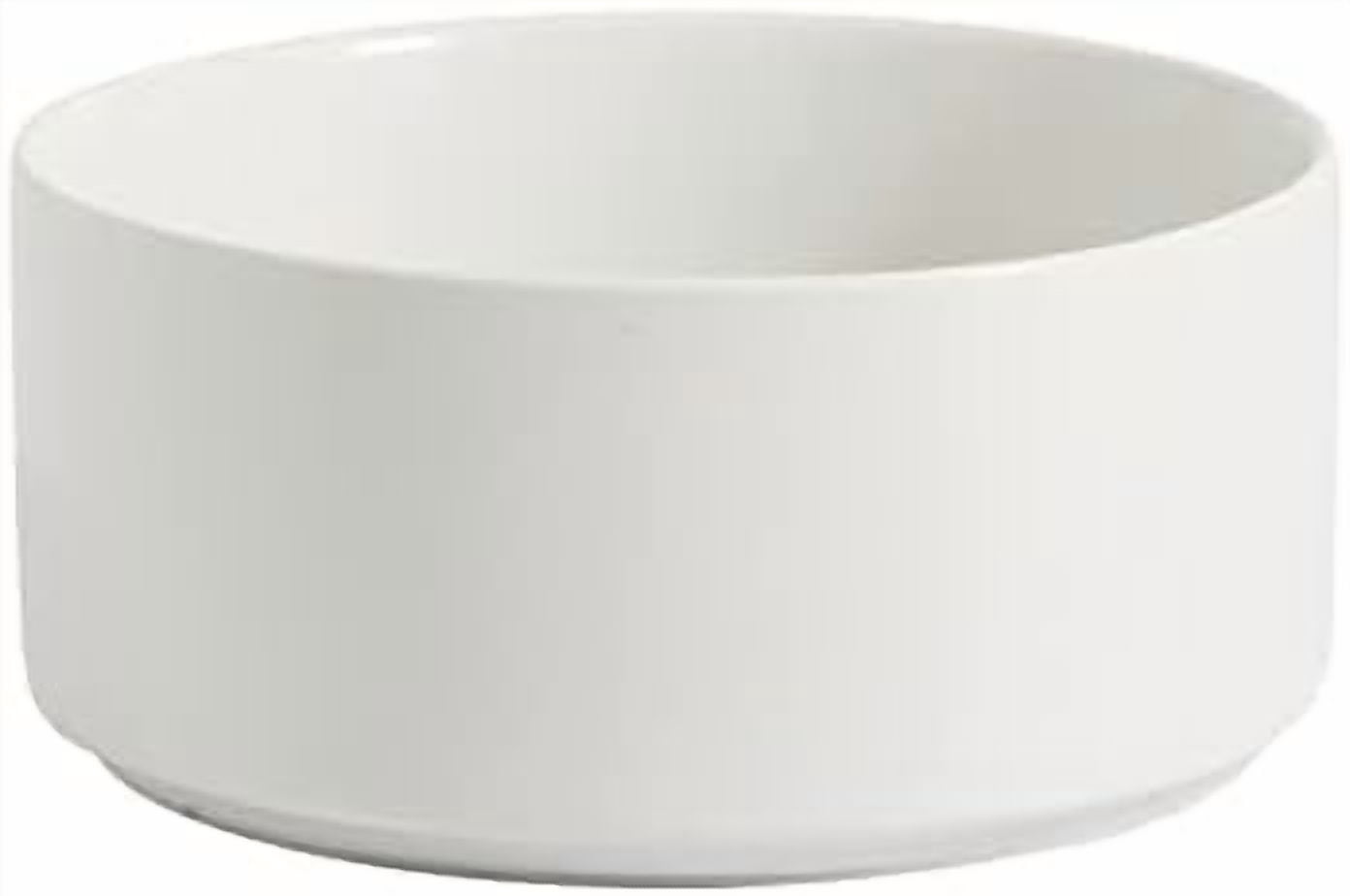 Ceramic 6.1inch Non-Slip Dog Food and Water Bowl for Small & Medium Breed Dogs,Pet Bowl for Replacement, Protects Cervical Spine (White)