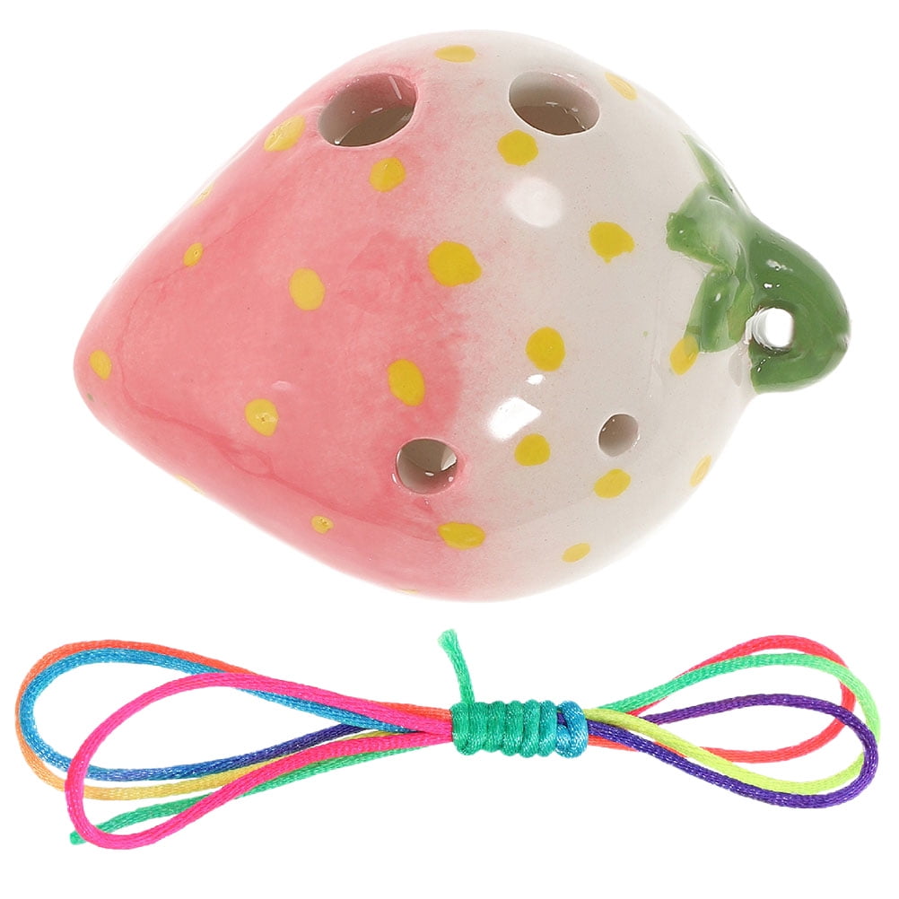 Ceramic 6 Holes Ocarina Cartoon Strawberry Ocarina Practice Ocarina