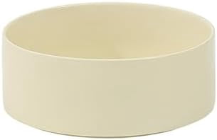 Ceramic 8.2inch Dog Bowl for Large-Breed Dogs, Anti-Slip and Weighted Pet Food and Water Bowl (Single Bowl - Beige)