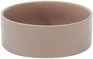 Ceramic 8.2inch Dog Bowl for Large-Breed Dogs, Anti-Slip and Weighted Pet Food and Water Bowl (Single Bowl - Brown Coffee)
