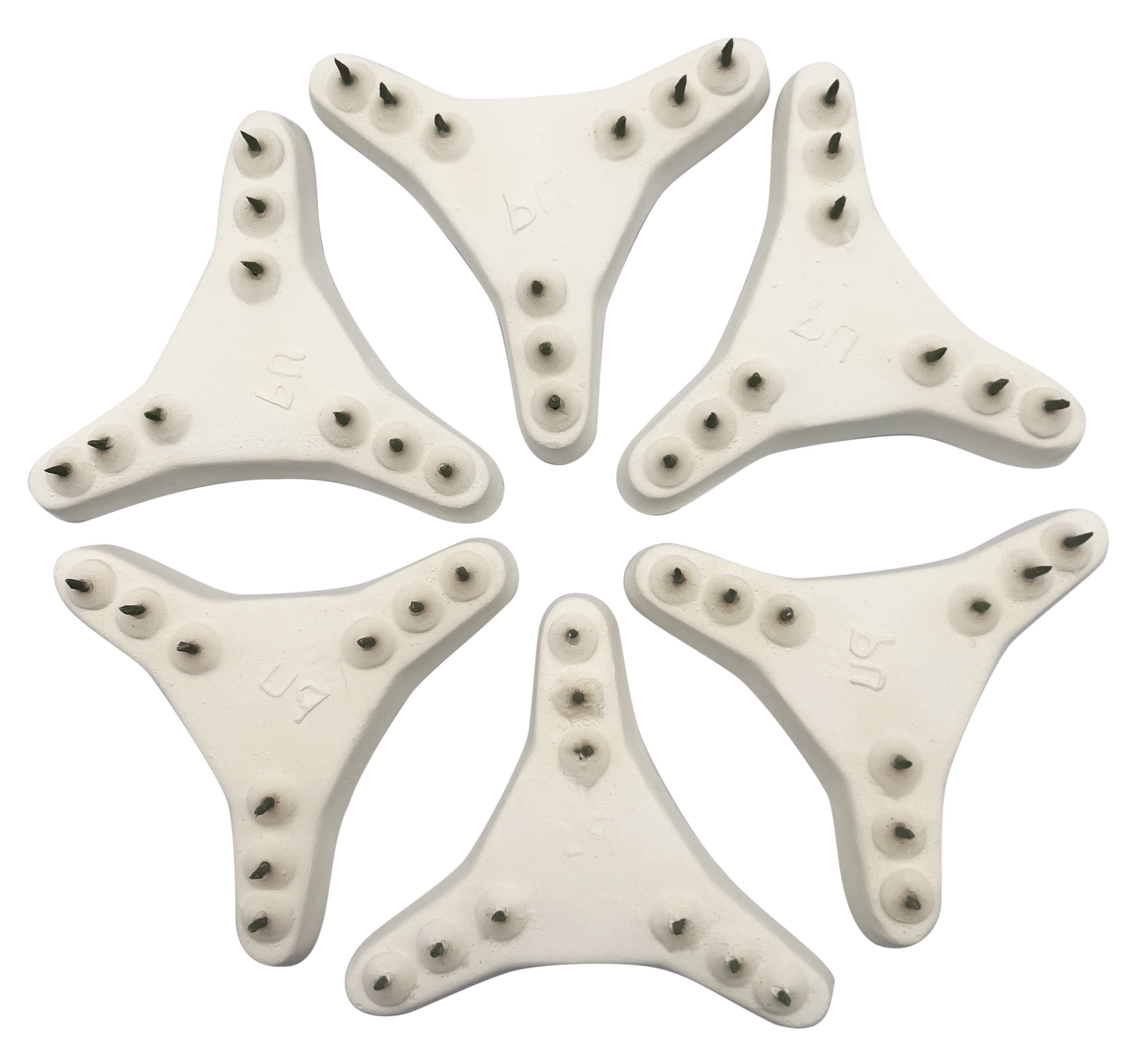 Ceramic 9Point Star Stilt with 23/4" Between Outside Pins CONE 03