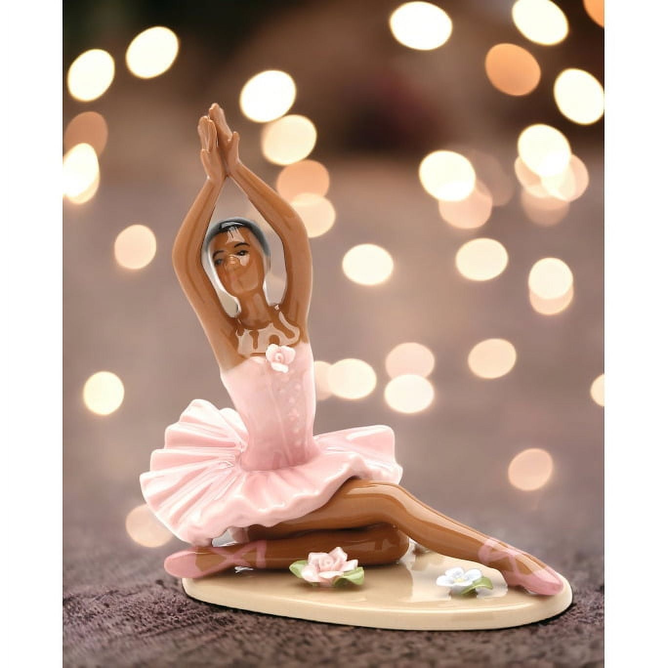 Ceramic African American Ballerina Sculpture Pink Dress 5x3x4.75 Gift -  Walmart.com, image size:1368x1368