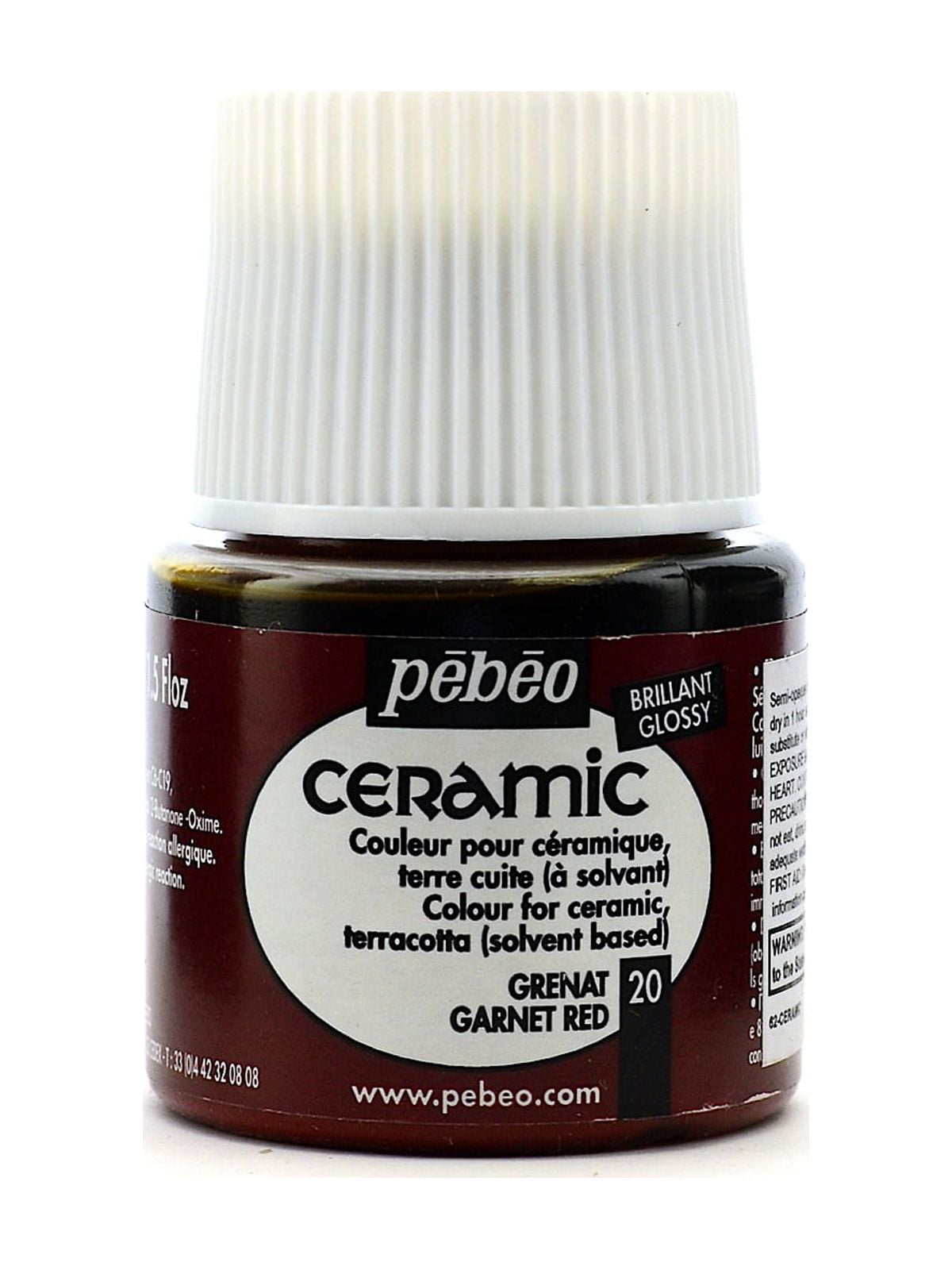 Ceramic Air Dry China Paint garnet red, 45 ml (pack of 3)