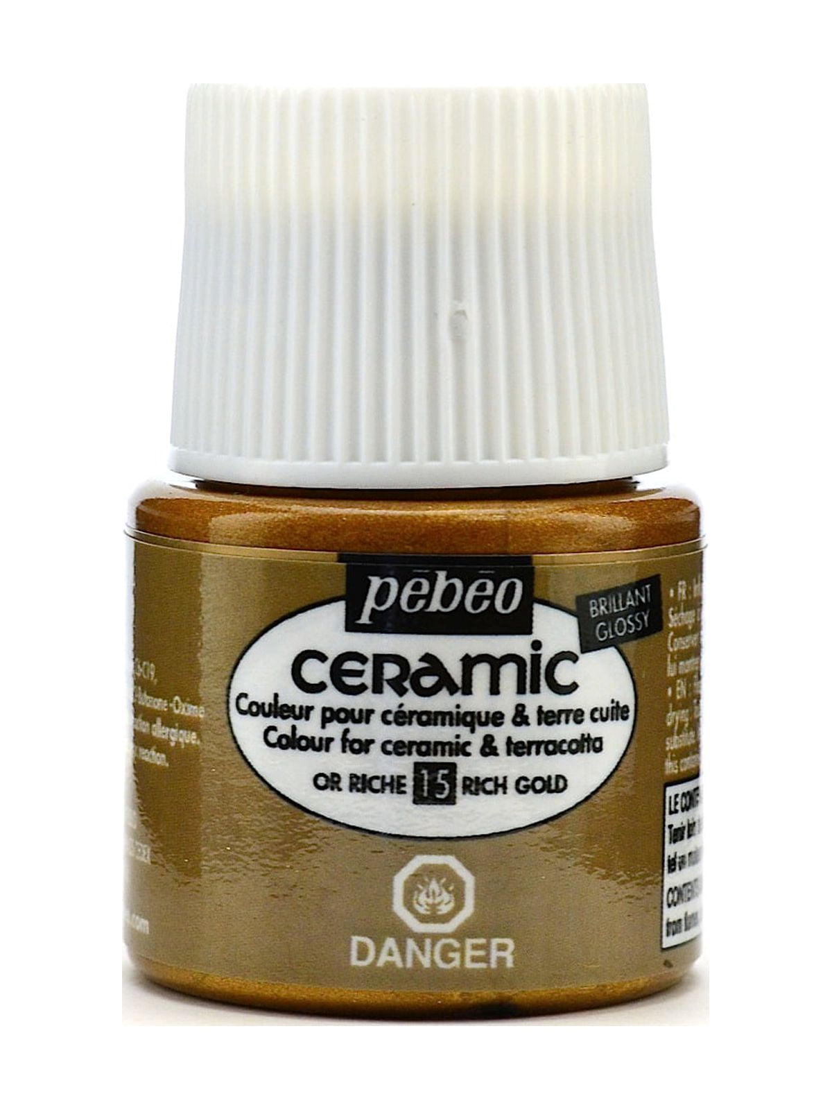 Ceramic Air Dry China Paint rich gold, 45 ml (pack of 3)