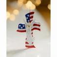 thumbnail image 1 of Ceramic Angel American Flag Cross Wall Decor 11in Patriotic Religious Gift, 1 of 3