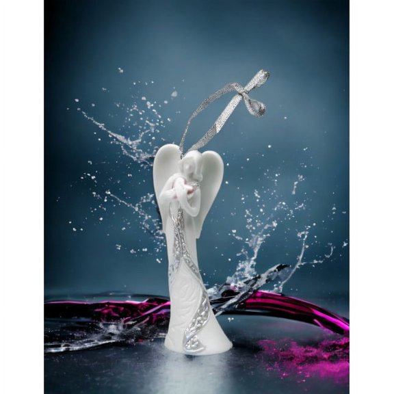 Ceramic Angel of Love Ornament 4in Home Accent