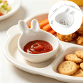 thumbnail image 1 of Ceramic Animal Dipping Bowl | Small Snack Bowls for Sauces, Candy & Fruit | Food Prep & Serving Dishes for Kitchen, Dining & Parties | Porcelain Mini Bowls for Appetizers, Ice Cream & Desserts | 1pc, 1 of 7