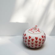 Ceramic Apple Shape Container Pickle Jars | Pottery Storage Jar | Barni for Achar, Ceramic Container uniqe Apple Shape,