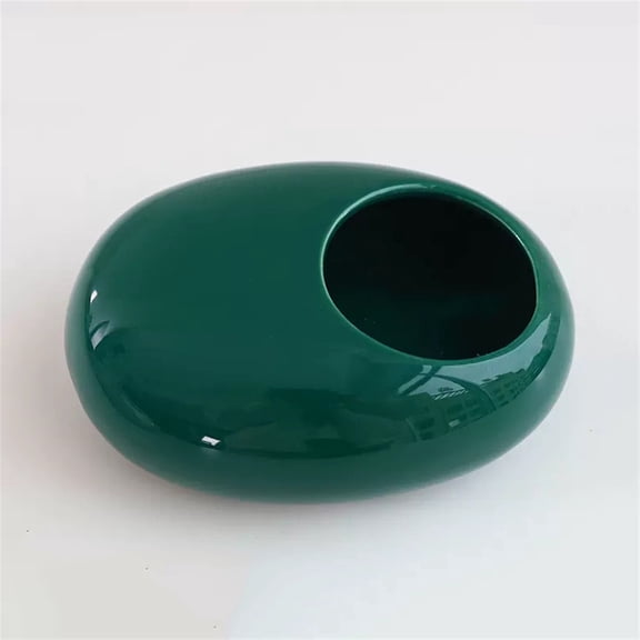 Ceramic Ashtray Office Anti-fly Ash Cigarette Cigar Ashtray Household Living Room Dining Room Bedroom Office Study Oval Ceramic Ashtray