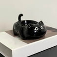 thumbnail image 1 of Ceramic Ashtray Siamese Cat Design | Fly Ash Cover | Living Room Desktop Office Decor, 1 of 7