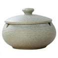 thumbnail image 1 of Ceramic Ashtray with Windproof Lid for Indoor Outdoor -Light Blue, 1 of 8