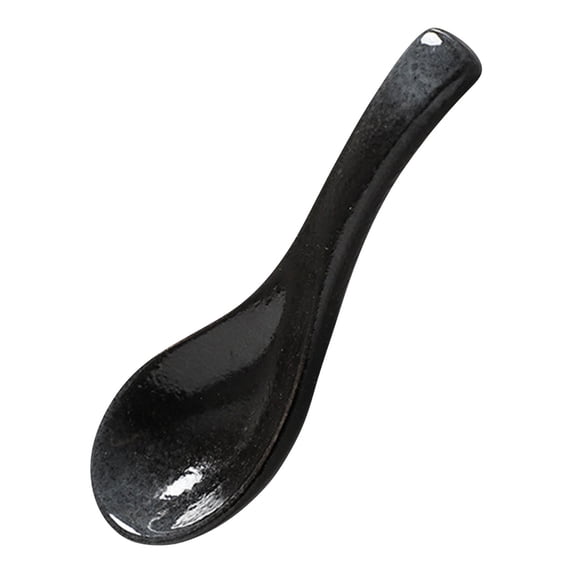 Ceramic Asian Soup Spoon,Japanese Retro Ceramics Soup Spoon,Long Handle Perfect Depth Spoon for Japanese Ramen Noodles,Chinese Dumpling,Pho,Miso,Wonton,Dishwasher Safe