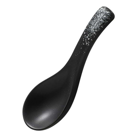 Ceramic Asian Soup Spoon,Japanese Retro Ceramics Soup Spoon,Long Handle Perfect Depth Spoon for Japanese Ramen Noodles,Chinese Dumpling,Pho,Miso,Wonton,Dishwasher Safe