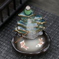 thumbnail image 1 of Ceramic Backflow Incense Burner with Waterfall Design for Home Decor, Yoga, and Aromatherapy, 1 of 7