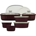 Ceramic Bakeware Set with Lids, Chip and Crack Resistant Stoneware