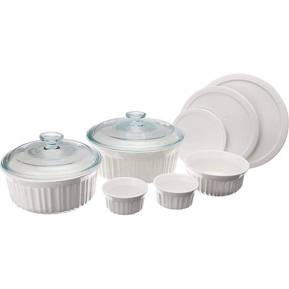 Ceramic Bakeware Set with Lids Chip and Crack Resistant Stoneware Baking Dish, Microwave, Dishwasher, Oven, Freezer and Fridge Safe, 6-Piece French Cabernet