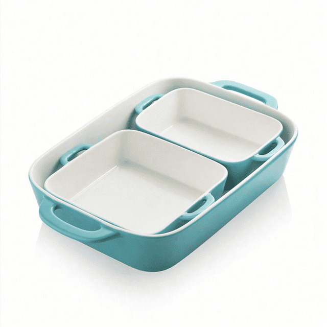 Ceramic Bakeware Set, Rectangular Baking Dish For Cooking, Kitchen, Cake Dinner, Banquet And Daily Use, 12.5 X 8.9 Inches Porcelain Baking Pans
