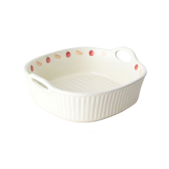 Ceramic Baking Dish 8.2in Deep Oven Plate for Lasagna, Casserole & Roasting