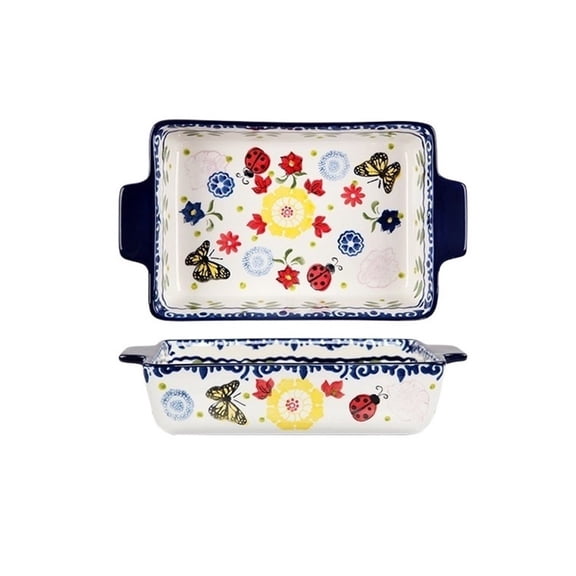 Ceramic Baking Dish 9x13 Inch Rectangular Oven Safe Casserole Pan for Lasagna