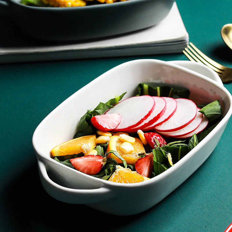 Ceramic Baking Pan with Dual Handle Baking Dish Ceramic Bakeware Double Handle Baking Dish