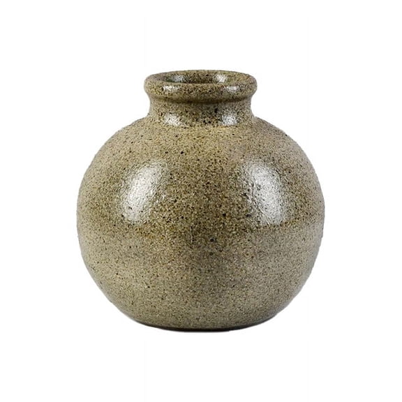 Ceramic Ball Vase, Mud-Green, Pack 1