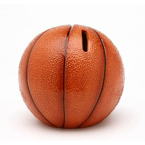 Ceramic Basketball Piggy Bank 4.75 Inch Kid's Room Game Room Home Decor Gift
