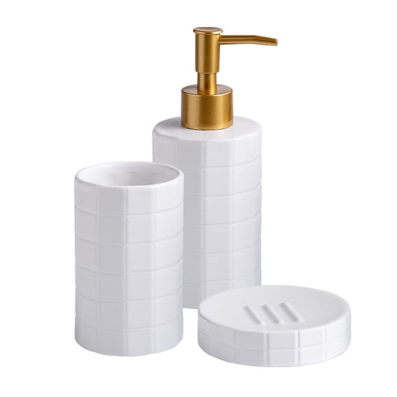 Ceramic Bathroom Accessories Glazed Finishes Space Saving Design For Countertop