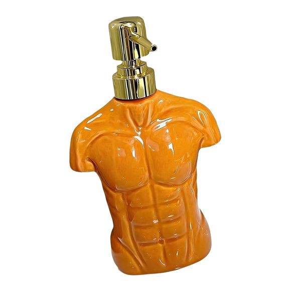 Ceramic Beefcake Travel Toiletries Liquid Emulsion Sample Bottle Pumps Press Container for Shampoo Cream